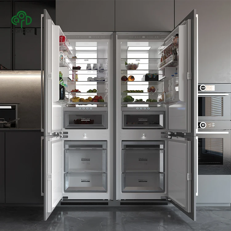 Candor high-end house cabinet refrigerators single door fridge built-in fridge for whole kitchen decor