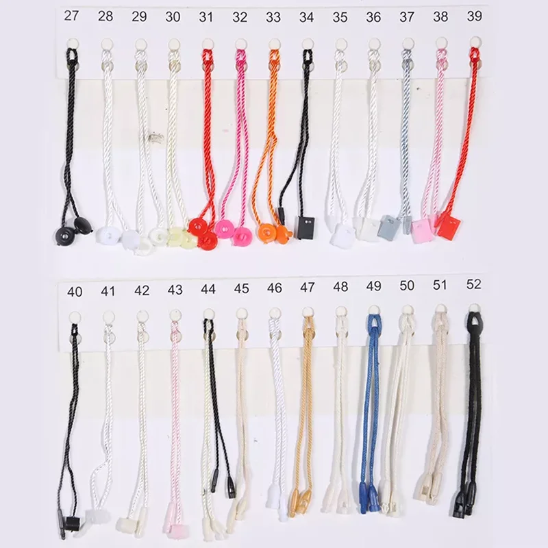 Fast Sample High Quality Garment Accessories Plastic Hanging Grain Custom Embossed Logo Clothing String Nylon Hang Tag String