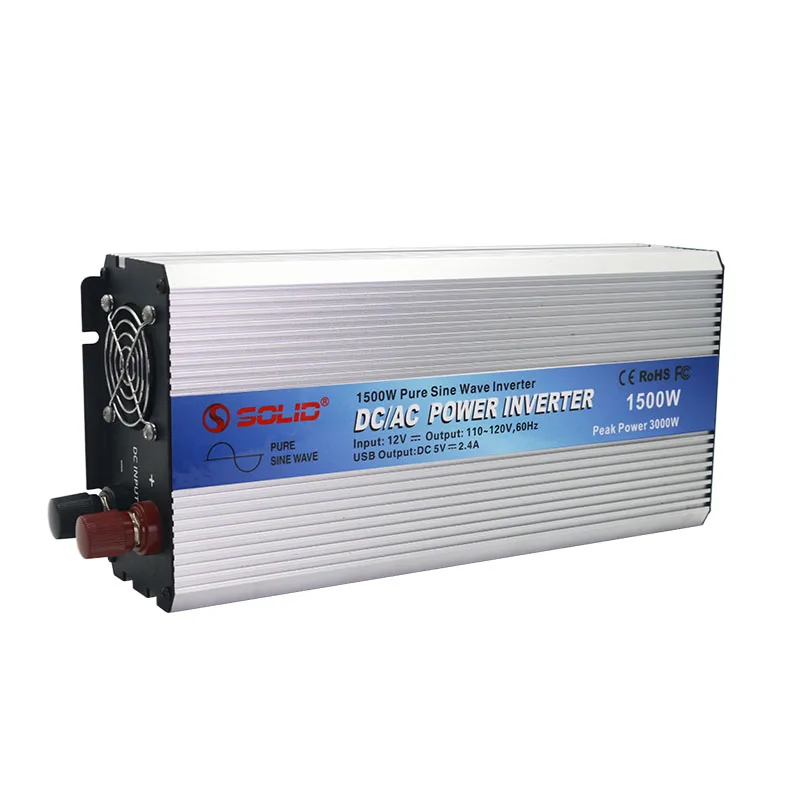 Single Phase Pure Sine Wave Power Inversor 1500 Watts DC 12 24 Volt To AC 110 220 Volt 1500VA 1500W Inverter