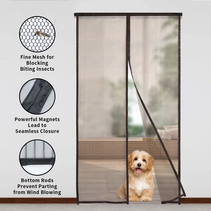 Wholesale Hands-free Magnetic Summer Anti-mosquito Curtains Automatic Closing Magnetic Door Screen Household Curtain