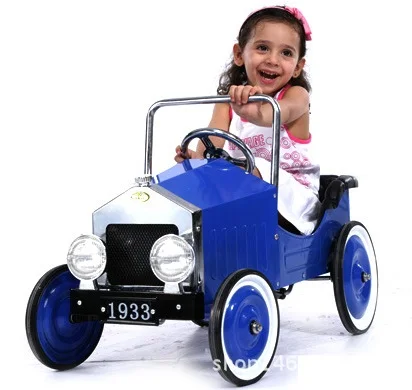 2021 classic / Metal Pedal car Kids Retro Pickup Truck Pedal Riding Toy