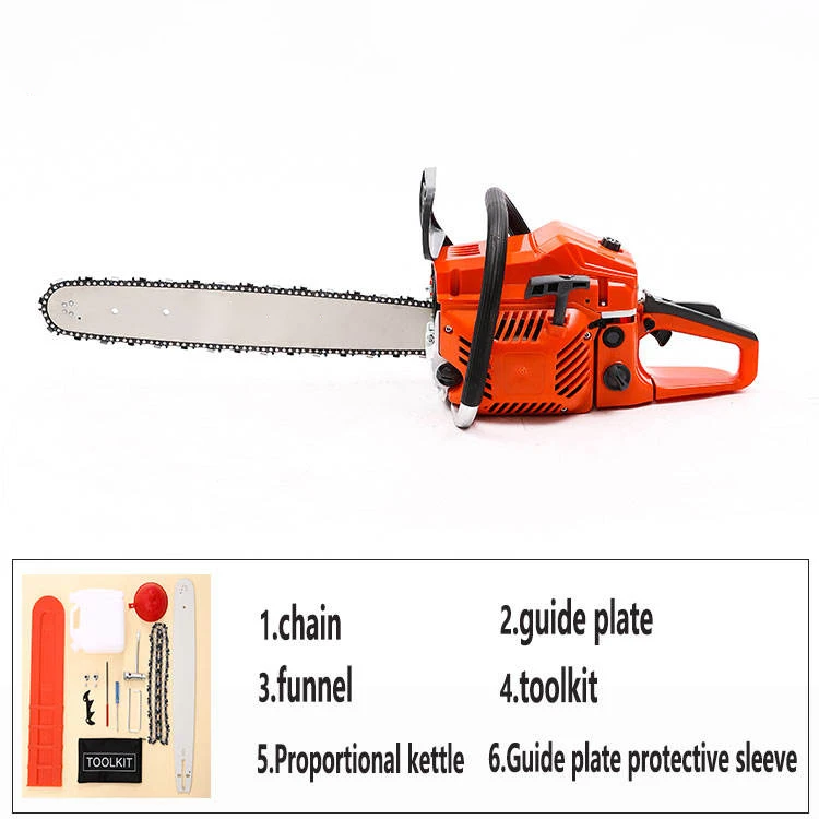 China Factory Supplied Good Quality 72cc High-power Gasoline Logging Saw Handheld Home Petrol Wood Cutting Machine