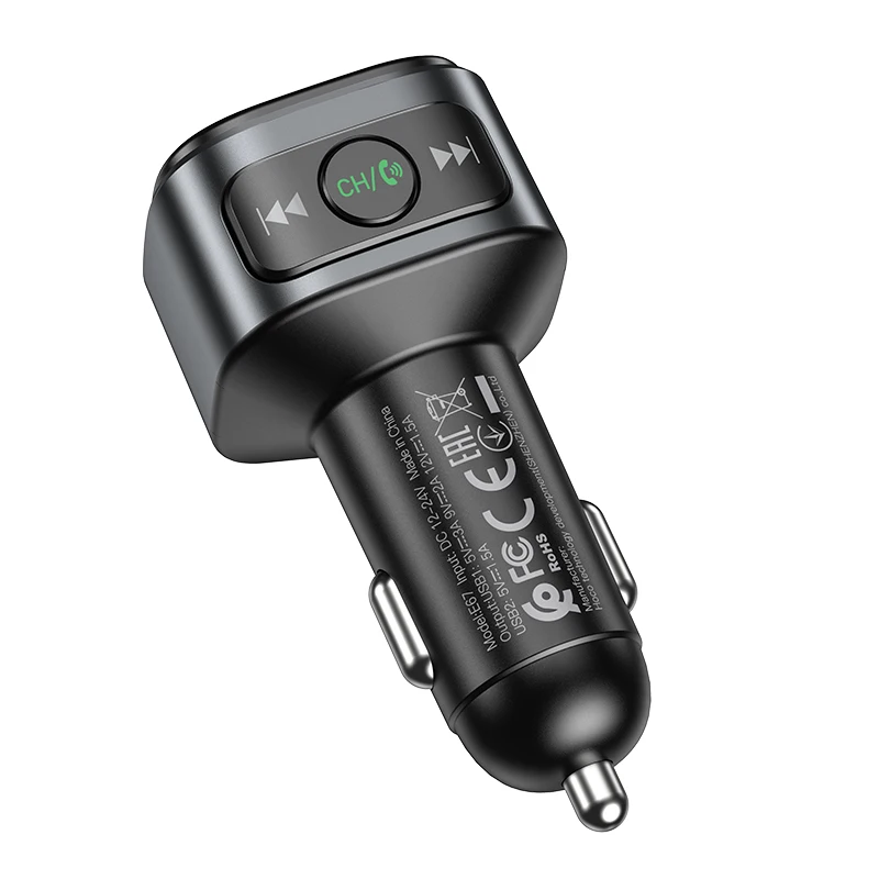 HOCO E67 FM Transmitter Wireless BT 5.0 FM Radio Modulator QC3.0 USB 18W Car Charger Adapter
