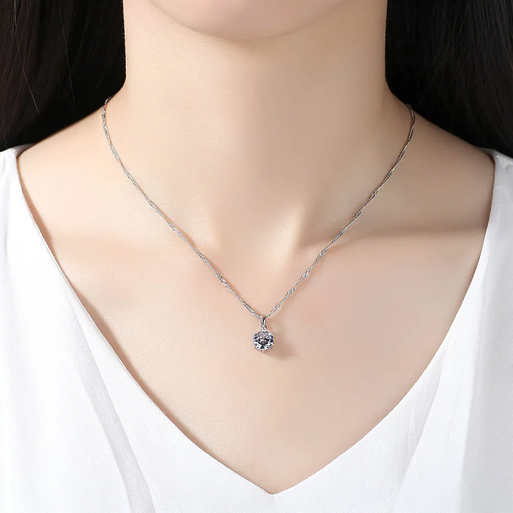 Fashion six claw jewelry earrings necklace ring three piece set zircon jewelry sets