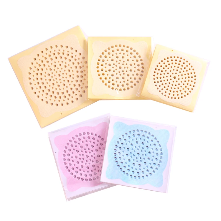 
12*12cm Wholesale Hotsale OEM Disposable Floor Drain Sink Non-woven Sticker Filter Strainer For Hair Leftovers Bathroom 