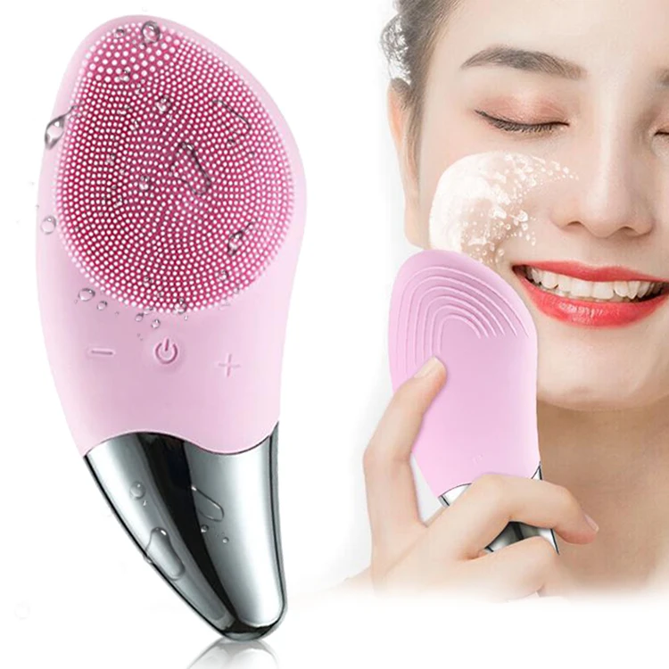 Wholesale Silicone Face Scrubber Exfoliator Electric Facial Cleansing Brush Silicone Face Brush Facial Cleansing Brush