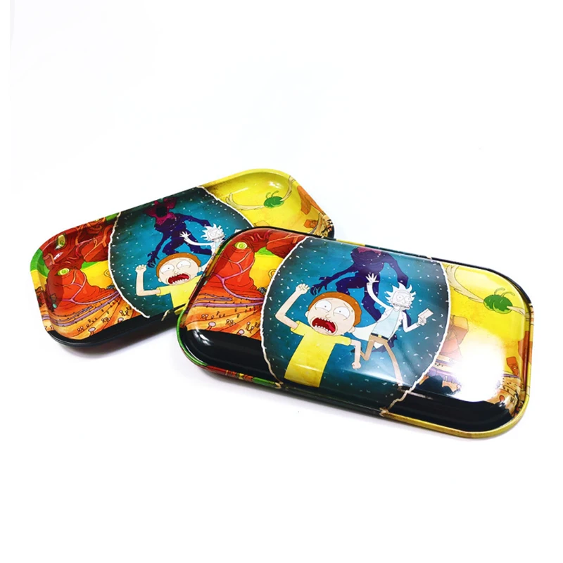 
High Quality Smoking Weed Roll Up Tin Tobacco Metal Weed Rolling Tray 