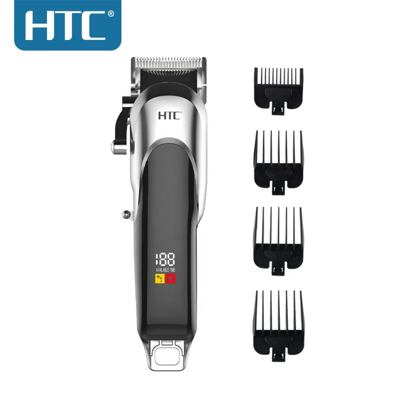 HTC CT-8087 2023 Newest Professional Barber&Home Use Strong Power LED Lithium Battery Hair Clipper