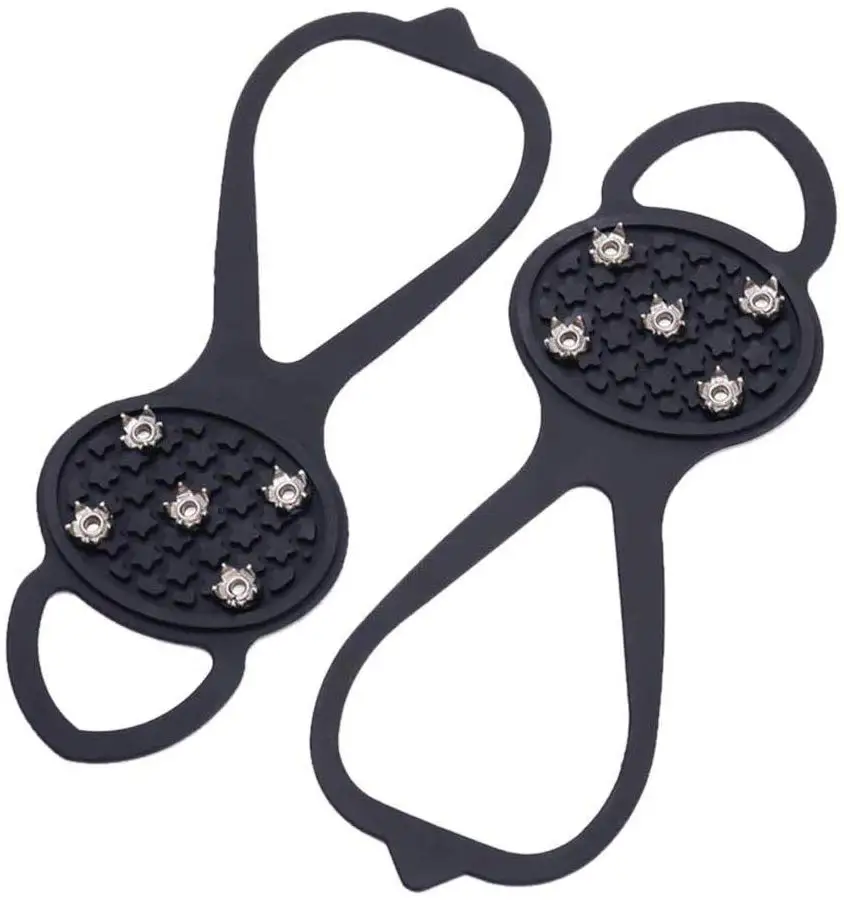 5 зубчатых Универсальный анти-скольжения ледяным скалам! Выгула собак тягового перегородками обувь