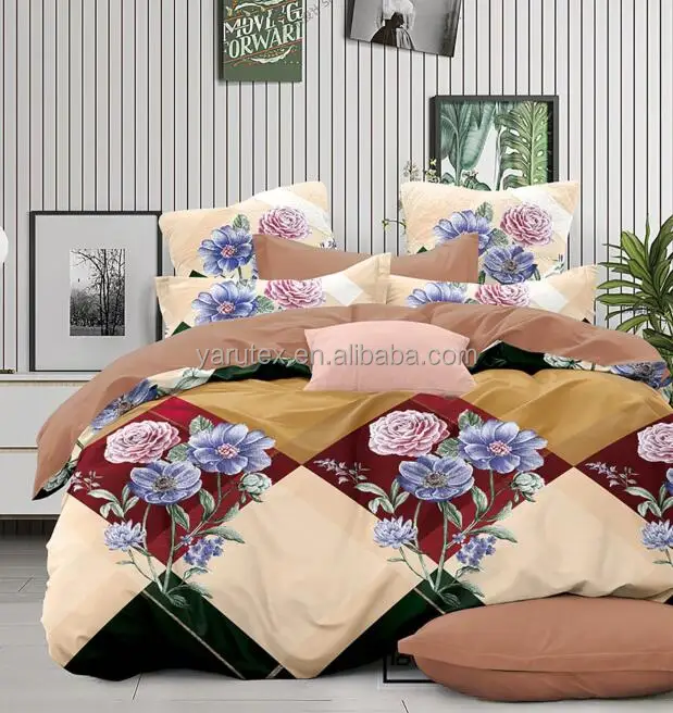 cheap disperse printed polyester fabric bedding fabric home textile /100% polyester microfiber bed sheet fabric