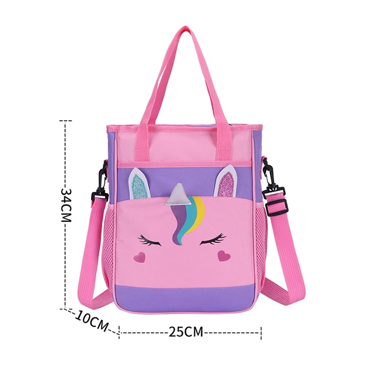 2021Customize logo anime unicorn girls handbag bags backpacks school college