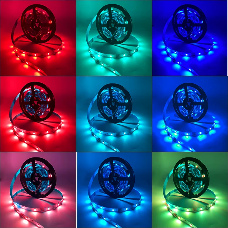 2021 RGB Led Christmas Decoration Supplies 600LEDs Decorative Home Beds Room Decor Wall Light Strip Kits Lights