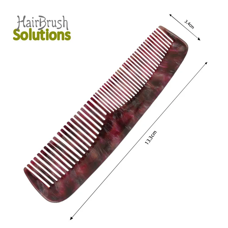 2021 Korean Pocket Pink Hair Comb Clear Acetate Anti Static Thick Small Bio Celulose Acetate Comb Travel 4cm
