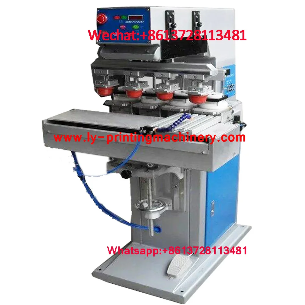 fabric logo 4 color pad printer glasses frame lens logo 4 color tampo printer