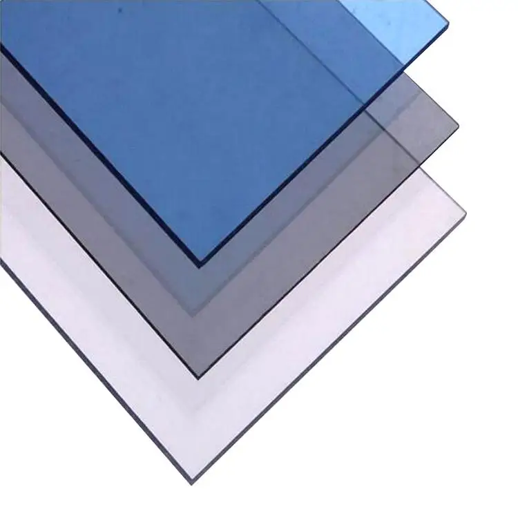 2mm clear color solid polycarbonate sheet plastic anti glare polycarbonate sheet