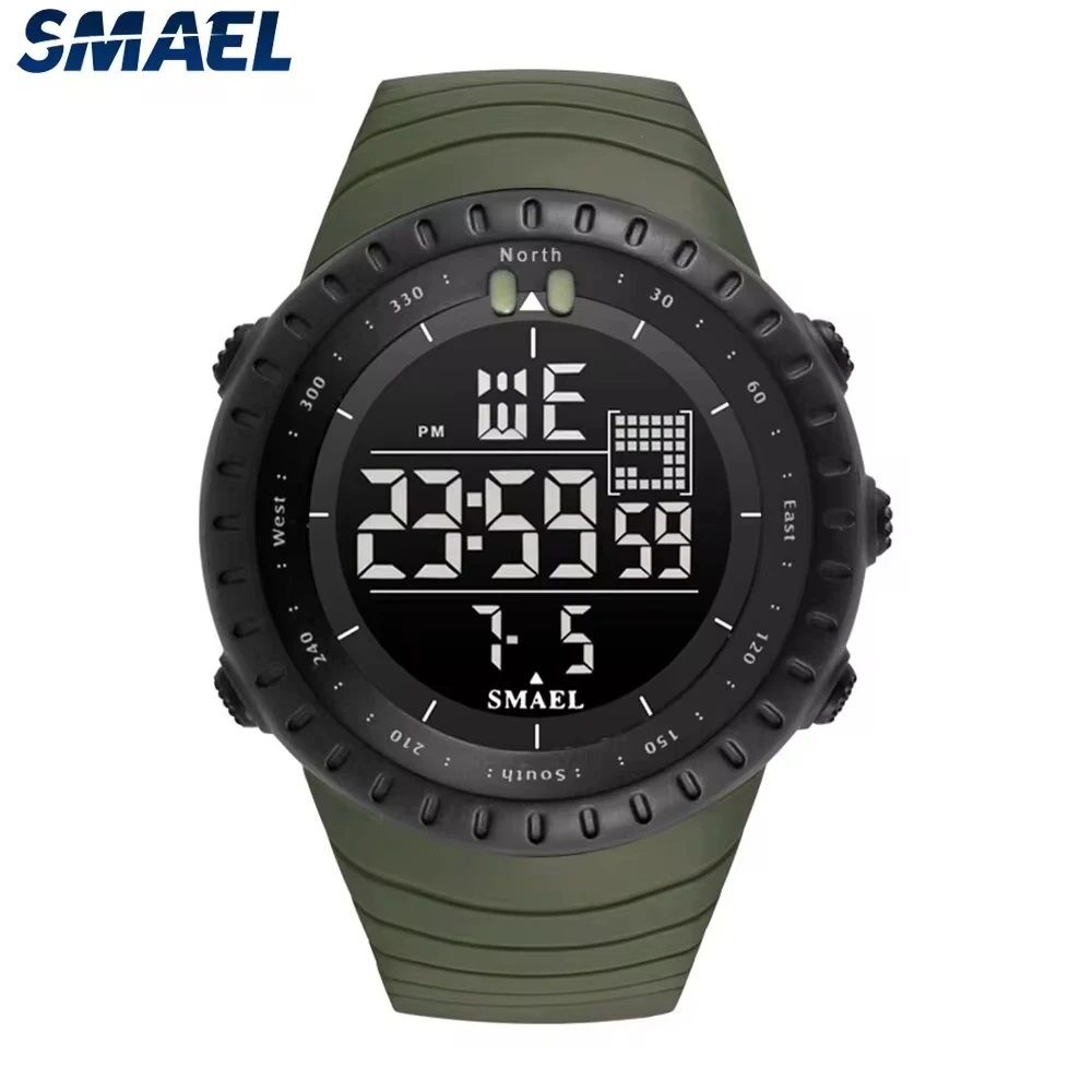 SMAEL 1237 Brand Men Electronics Watch Outdoor Sports Waterproof Big Dial Digital LED Digital-watch 1237 Sport Watch