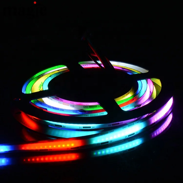 1 м 336 пикселей 1008 светодиод на метр 5 В адресуемый COB RGB smart LED