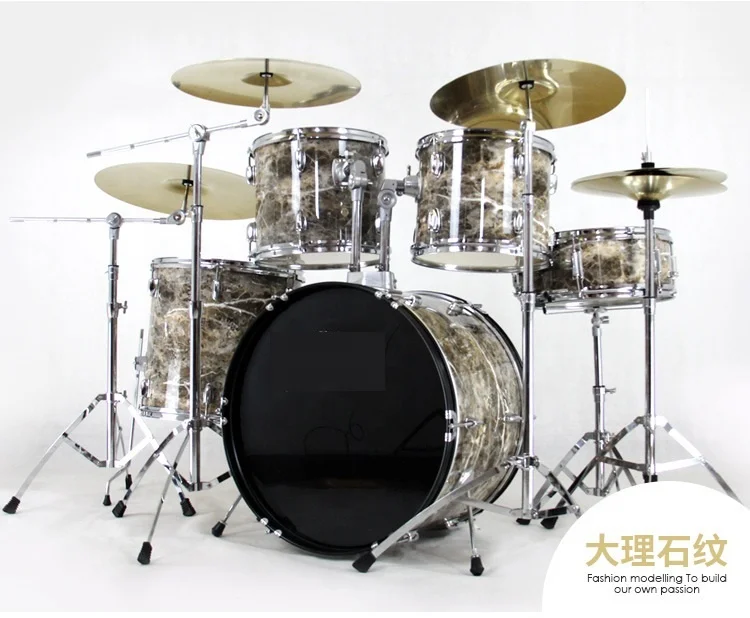 
Weifang Rebon 5 drums 4 cymbals acoustic drum kit drum set 