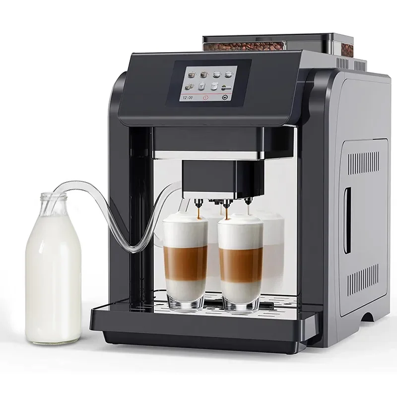 One-touch Cappuccino latte Automatic Espresso Coffee Machine With Milk
