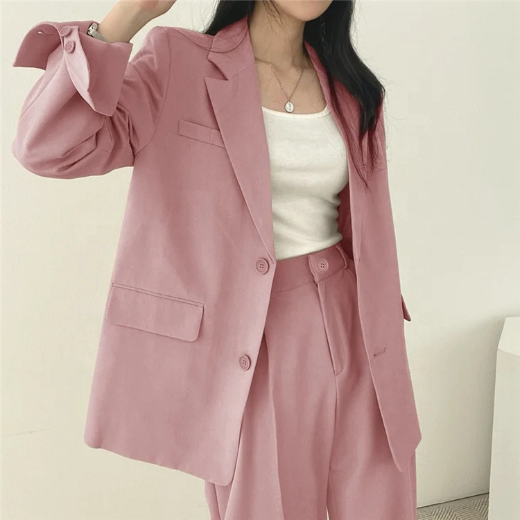 Factory Custom Womens Fall Fashion 2023 Casual Blazers Long Sleeve Open Front Work Suit Office Business Suits With Pockets