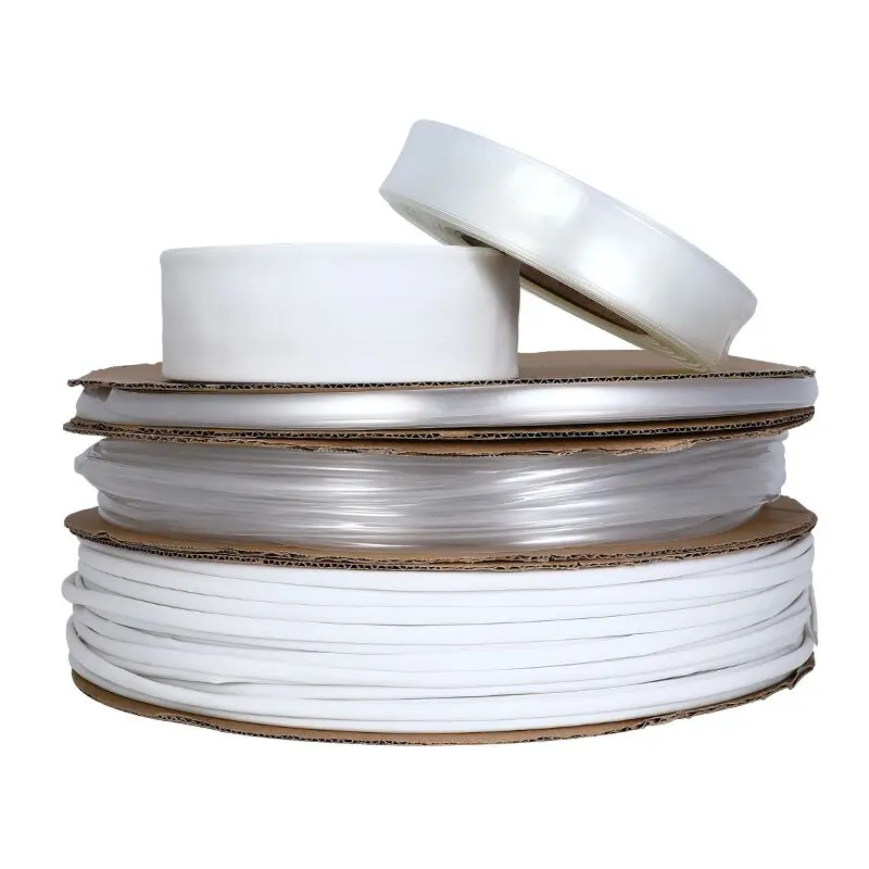 PE heat shrink tube  transparent and white color  electrical shrinkable wire insulation sleeve