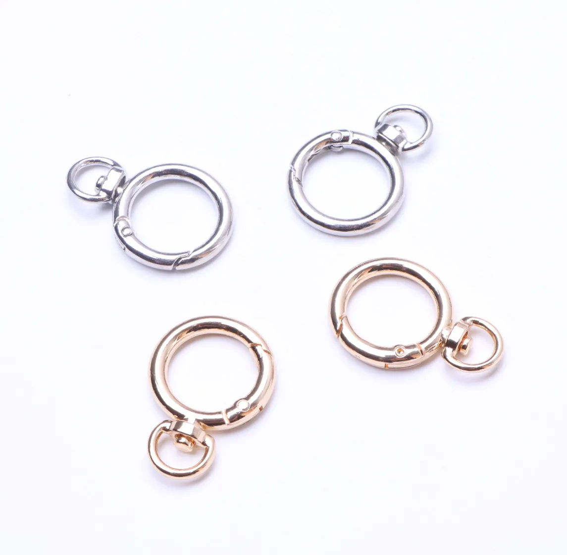 Quality case and bag accessories round alloy rotating ring metal hook bag wholesale dog buckle free samples bags buckle