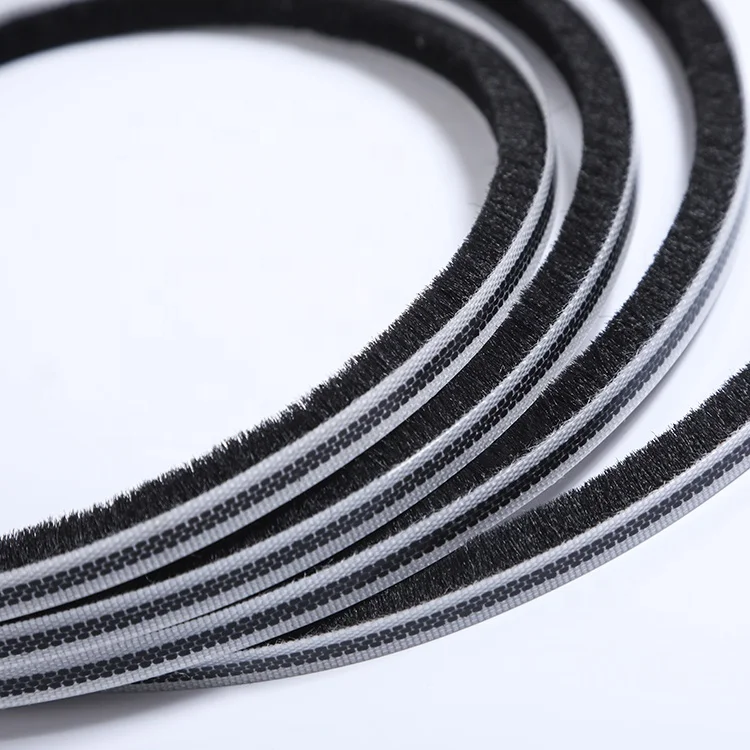 Window Door Accessories Elastic Brush Weather Strip Soundproof Door Seal Strip with UV