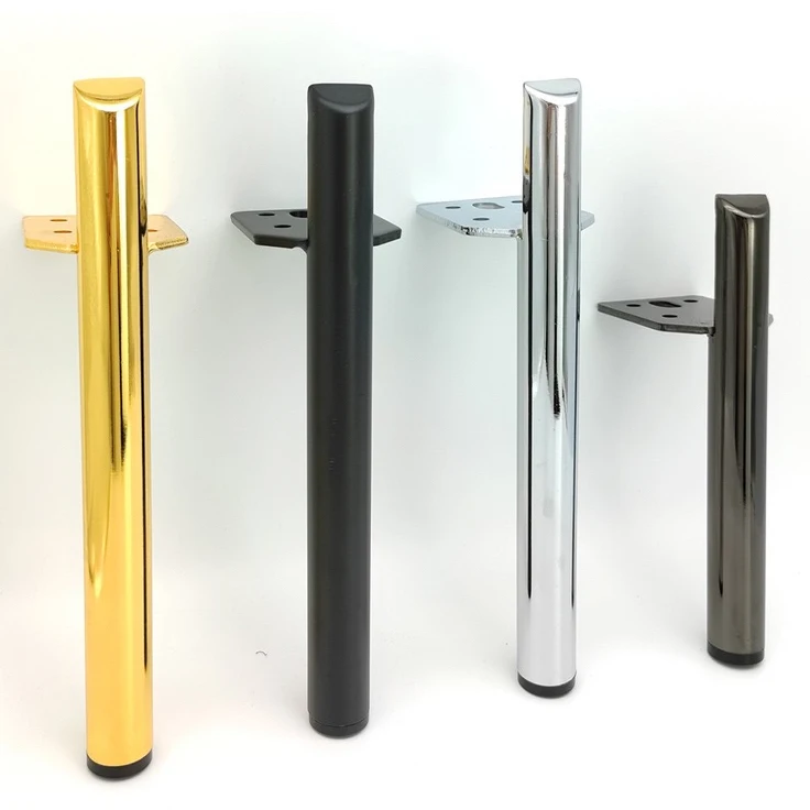 Furniture chrome black gold iron furniture parts feet sofa leg for sofas tube legs