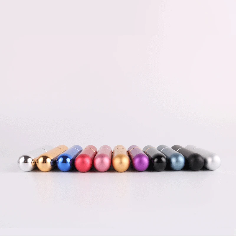 6ML Aluminium Portable Mini Travel Perfume Atomizer Bottle Unique Perfume Bottle with 10 Different Colors