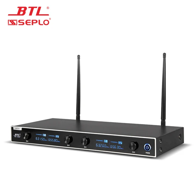 
 2021 Хорошее качество Профессиональный UHF pll 4-канальный беспроводной микрофон для конференц-системы  