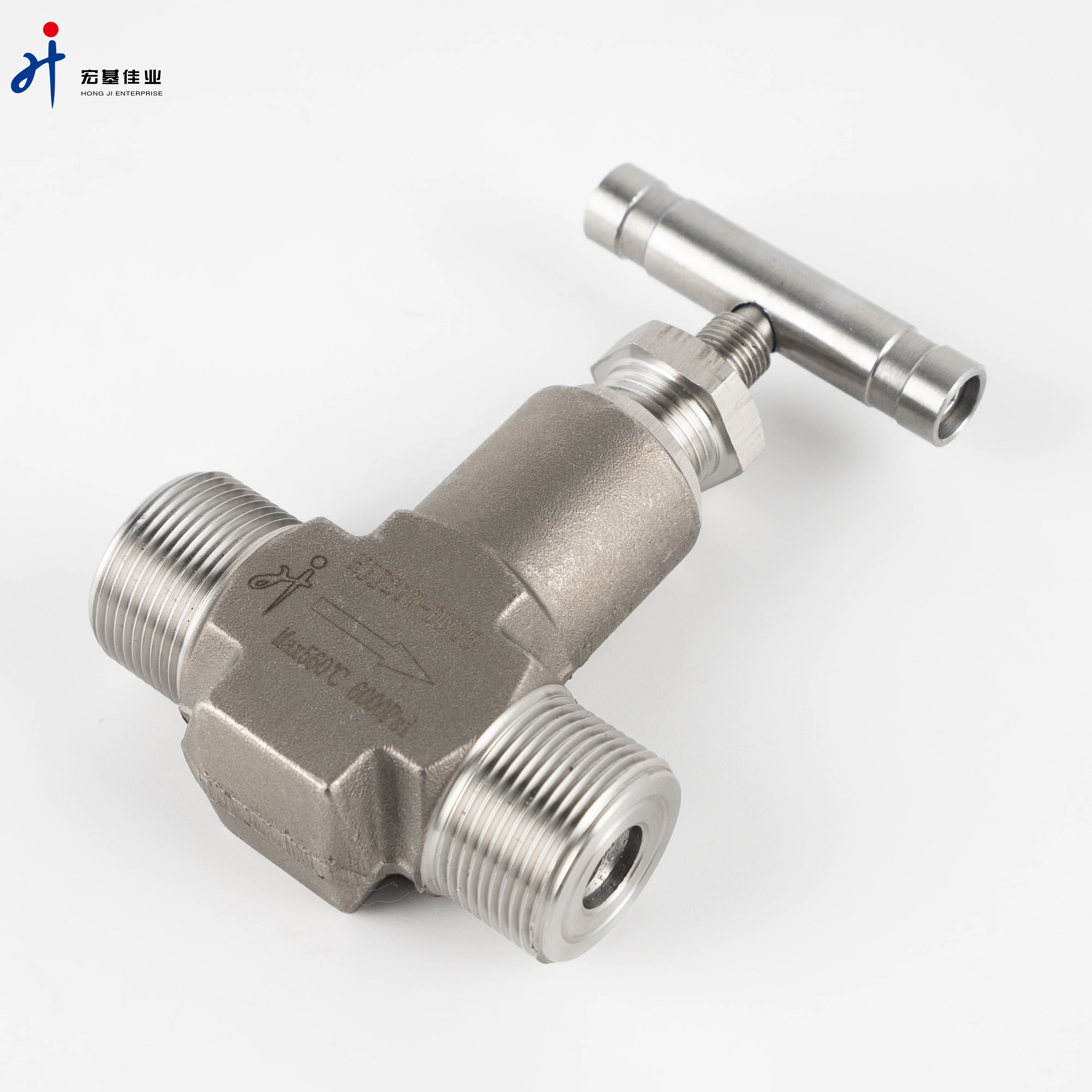 High Pressure Pressure Gauge Valve Stainless Steel Integral Bonnet Male NPT Needle Valve