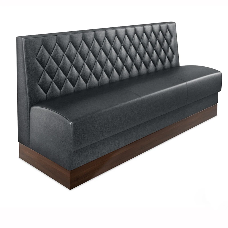 Modern PU Leather Restaurant Wooden Booth Sofas Seating Furniture For Sale
