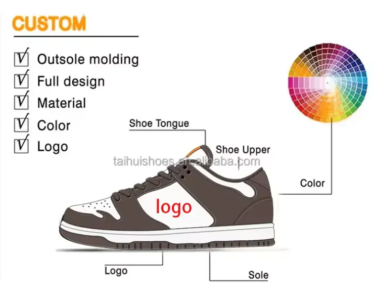OEM ODM High Top Leather Walking Sports Shoes Men Custom Personalised LOGO Casual Sneakers Custom Basketball Shoes Manufacturer