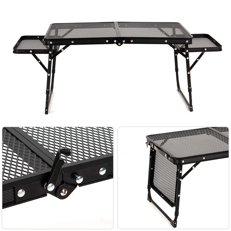 Jianlu Portable Outdoor Camp Travel Picnic Folding Stools Lightweight Mini Camping Hiking Foldable Outdoor Furniture Table