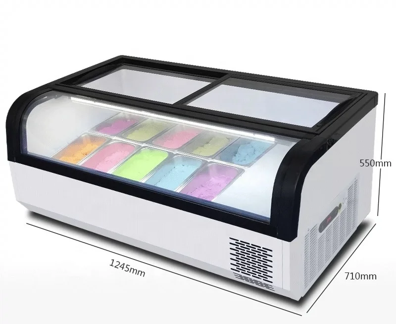 Commercial Desktop Ice Cream and Yogurt Display Cabinet Hard Frozen for Cake and Yogurt Thick Cut Commercial Refrigerator