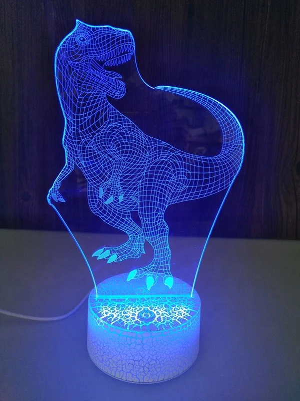  Белый трещина база для 3D иллюзия ночника 3 батарейки АА и USB кабель питания с 16 кнопками дистанционного