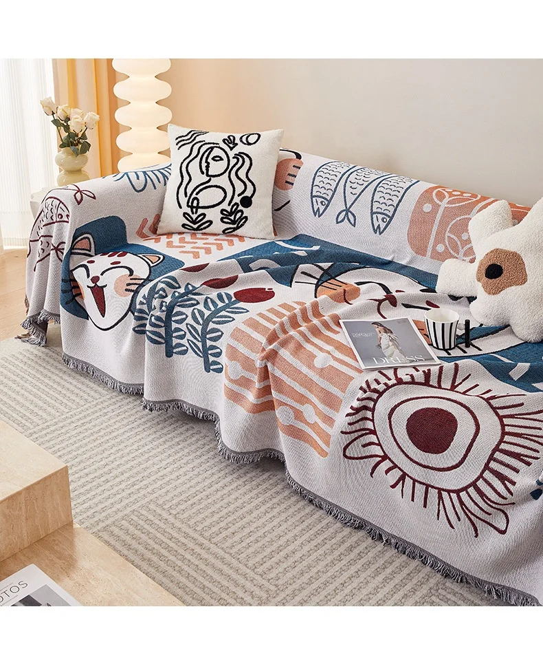 INS style Printed Blankets Throw Multi-Function blanket for sofa cover Outdoor picnic blanket Beach towel