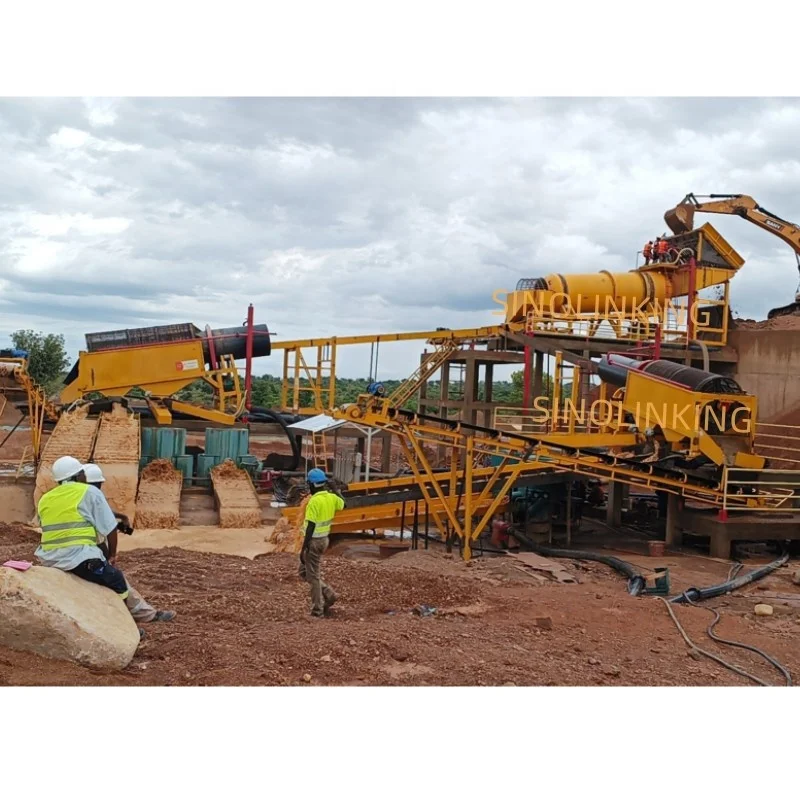 Placer Gold Wash Processing Set Soil Trommel Screening Concentrate Plant for
