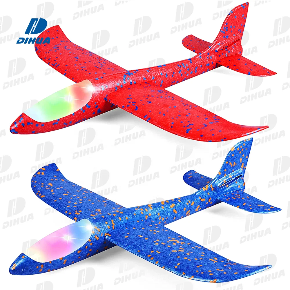 EPP Foam Planes LED Foam Glider Airplane Toys Aircraft Hand Throwing Planes with Light Outdoor Sports Toys for Kids