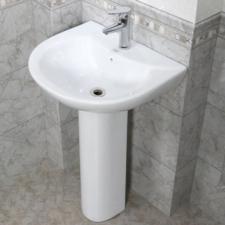 Ceramic sanitary bathroom sink pedestal twyford wash basin
