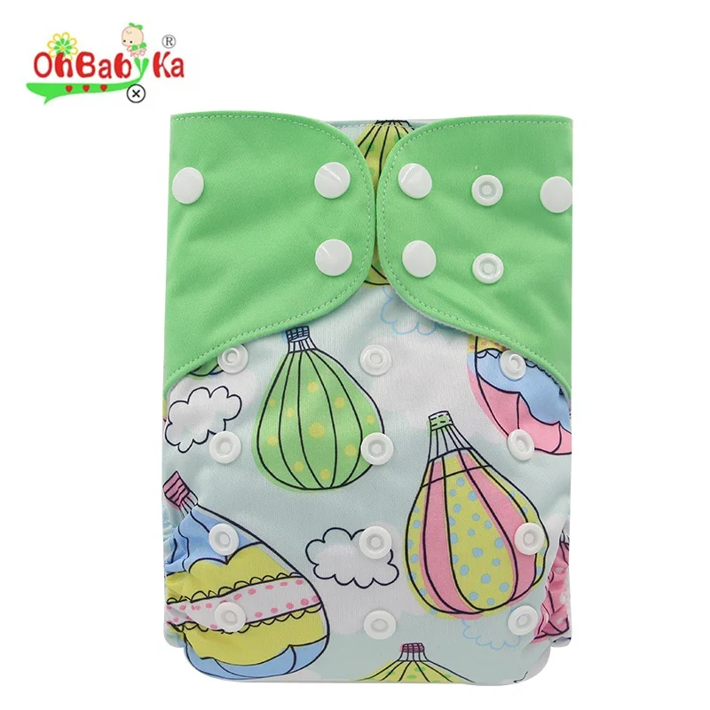 Ohbabyka Hot selling new fashion colorful nappy reusable washable baby cloth diapers