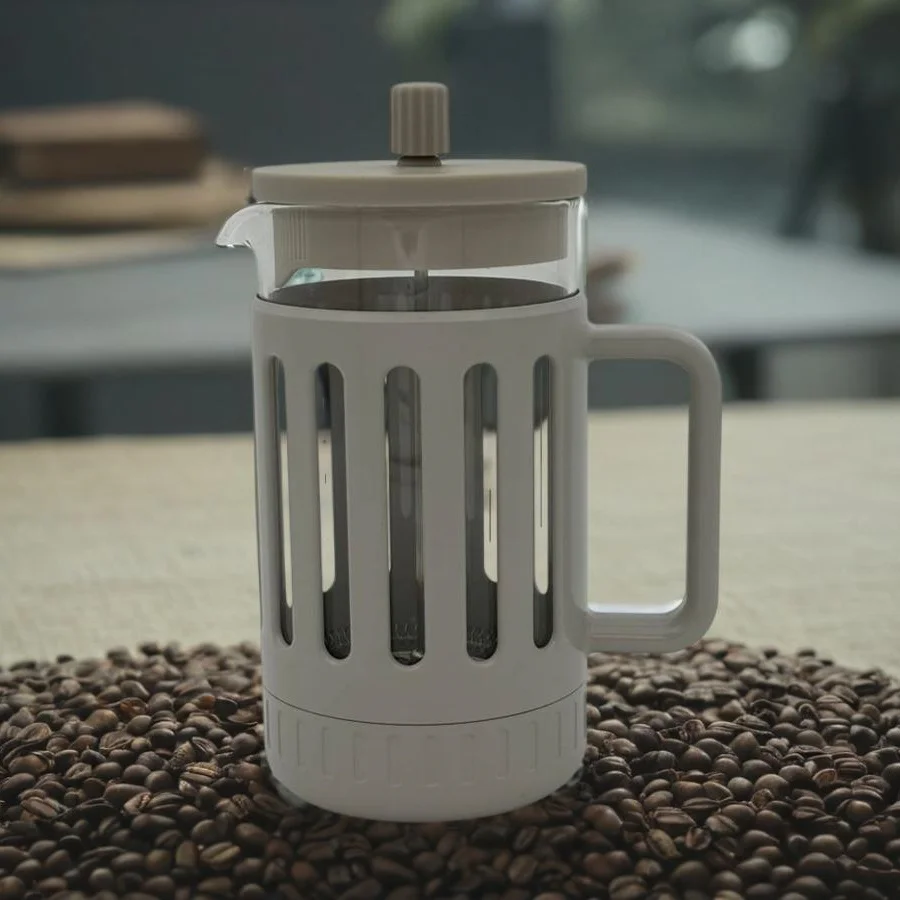 Direct Sales Plastic French Press Insulated Borosilicate Glass Portable French Press Coffee Maker