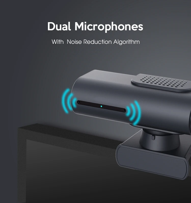 AI Powered Tracking Tiny PTZ Webcam with Gesture Control Webcams for Zoom Skype Video Conferencing