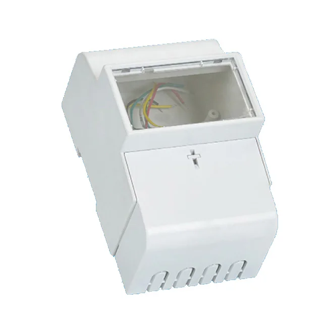 4P single phase bottom connection din rail submeter case electronic parts 35mm installation extended terminal cover