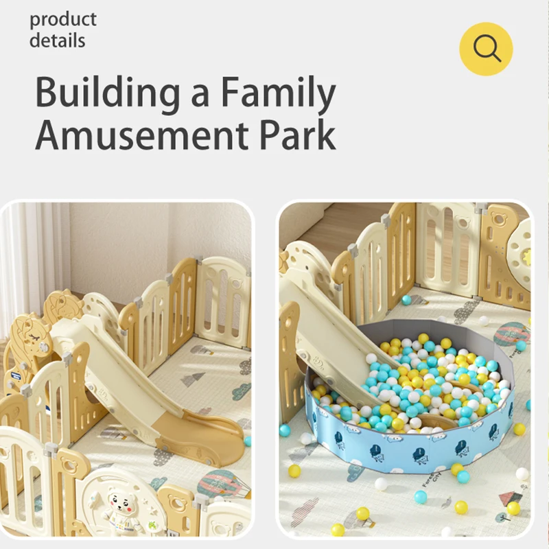 Toddler Safety Fence Child Ball Pool Safety Removable Fence Baby Play Yard Plastic Playpen Baby Protection Fence