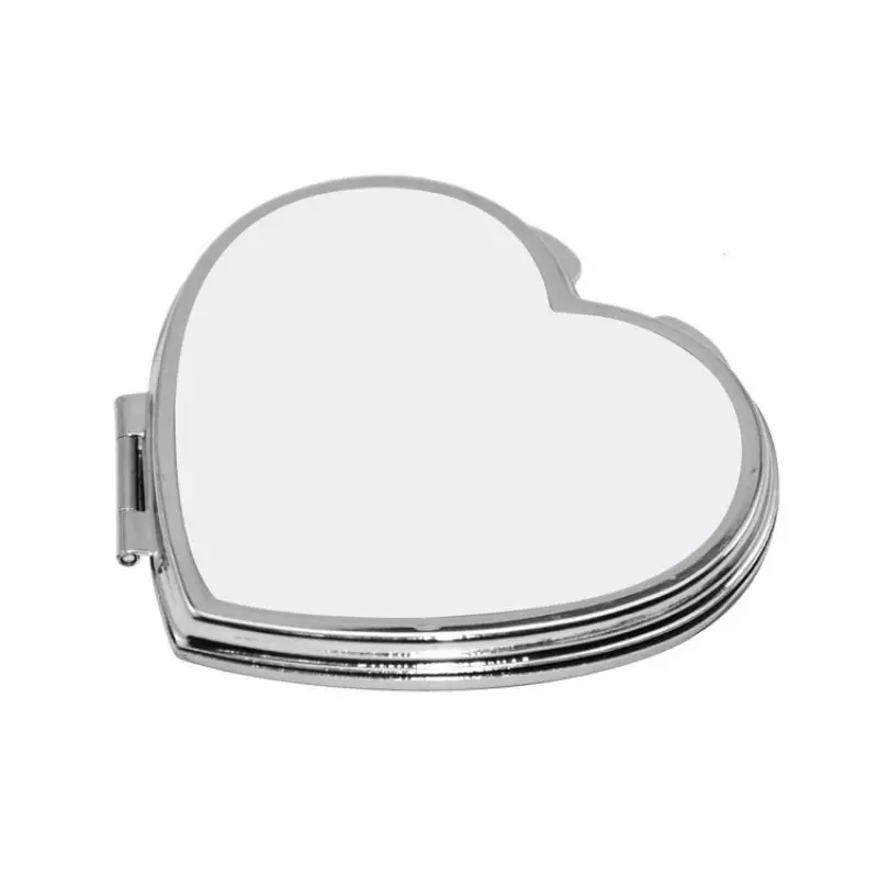 Best selling Qualisub Circle metal makeup mirror blank Sublimation Pocket Mirror Portable Sublimation Makeup mirror blanks
