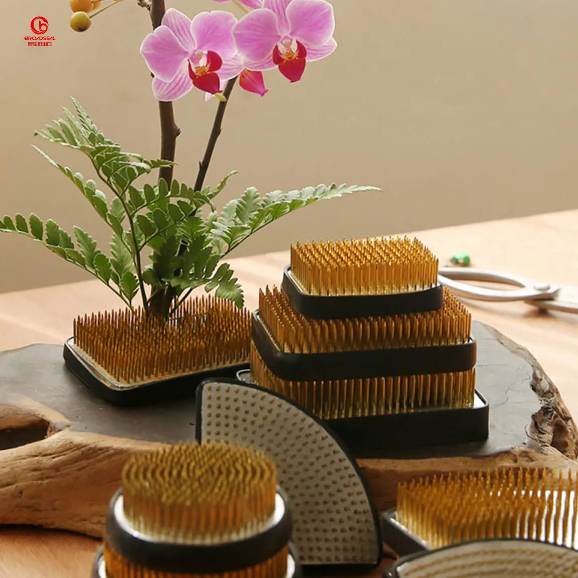 Kenzan Ikebana Flower Arranger Holder Pin Frog Ikebana Flower Frog Kenzans With Brass Floral Arranging Pin