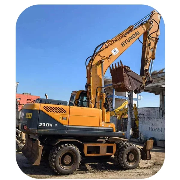 good condition Korea made 21ton hyundai wheel excavator price hyundai used 210w-9/210w-7/210w excavator Excavadora used in Peru