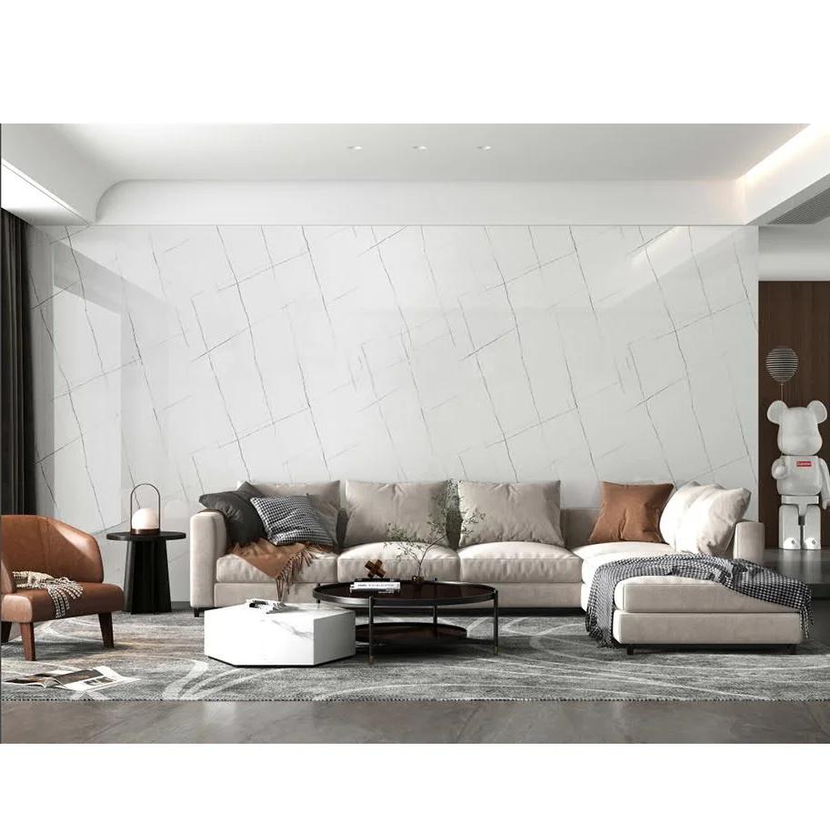 factory price oem 3m roll 40/60/120cm width pvc mable sticker gloss sticker wall paper sticker 3d pvc wall decoration