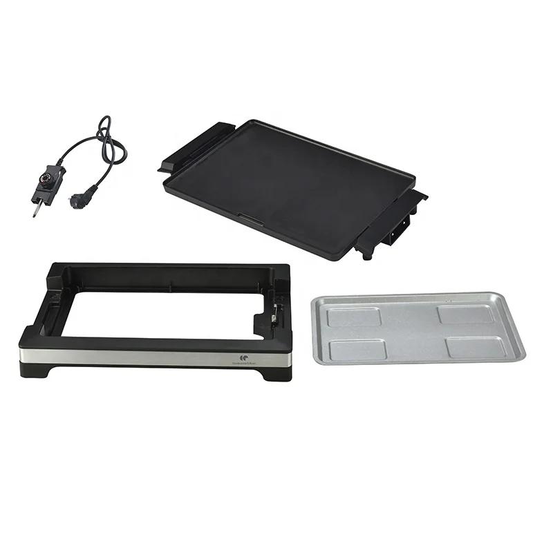 1600W/2000W With Detachable non-stick coated plate and Adjustable temperature control probe Electric Grill for home use